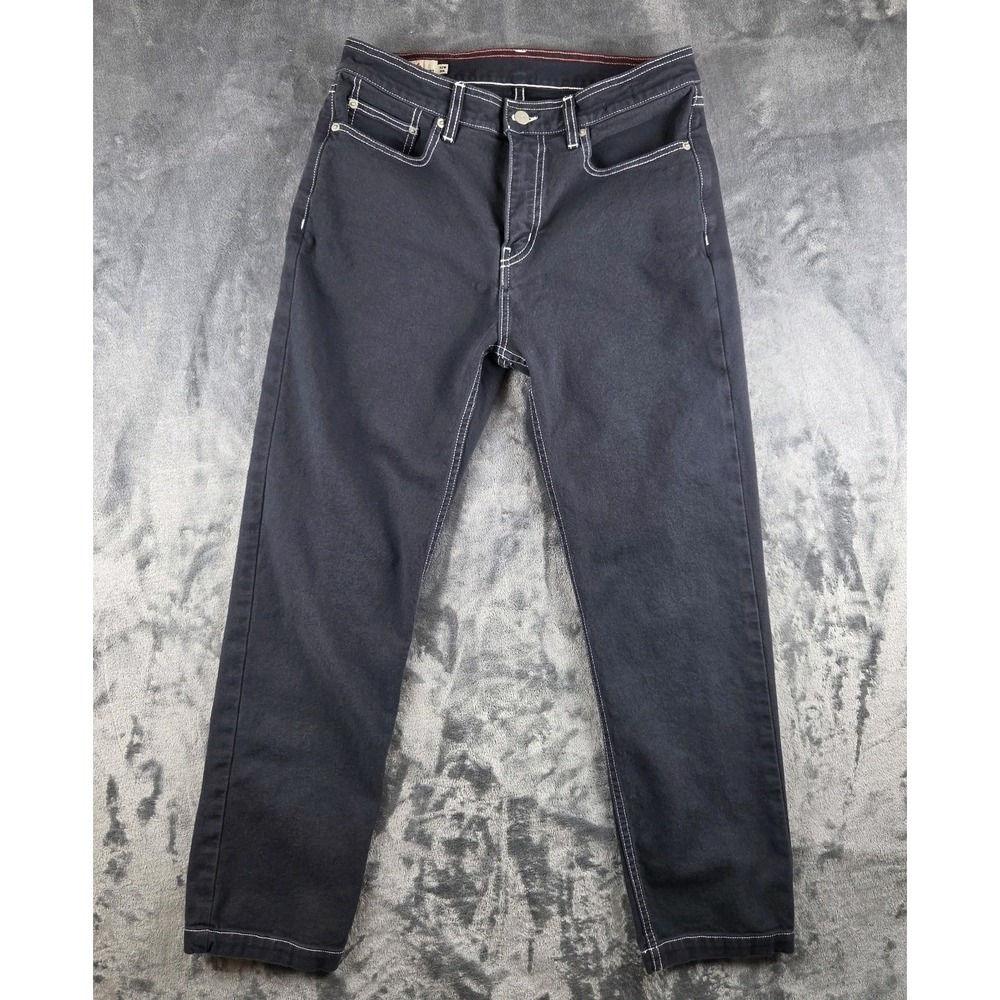 American Giant Navy Regular Straight Dark Wash Jeans Mens 32x30 Made In USA